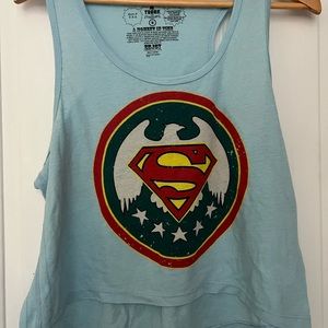 Superman crop tank medium